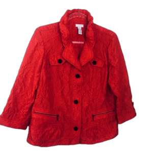 Chico’s Jacket Red Sz 1